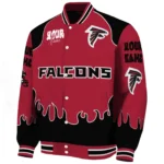 Football Sky Crew Baseball Jacket,  Fire Graphic Red Jacket For Sport Lovers NFL167