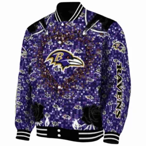 Midnight Claws Baseball Jacket,  Heart Explosion Purple Jacket For Sport Lovers NFL167