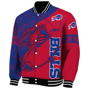 Buffalo Squad Baseball Jacket,  Fishing Rod Red Jacket For Sport Lovers NFL167