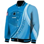Black Crew Baseball Jacket,  Wave Patterns Blue Jacket For Sport Lovers NFL167