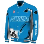 Black Pride Baseball Jacket,  Flaming Football Blue Jacket For Sport Lovers NFL167