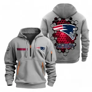 Performance Hoodie Half Zipper, Fan Edition Logo NFL241 - Gray