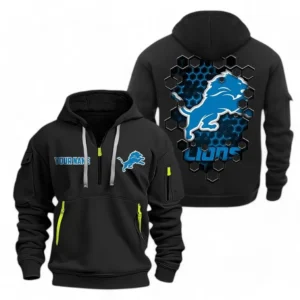 Performance Hoodie Half Zipper, Fan Edition Logo NFL241 - Black