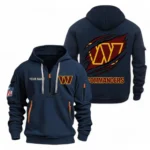 Outdoor Half-Zip Hoodie, Team Spirit Logo Design NFL700 - Navy