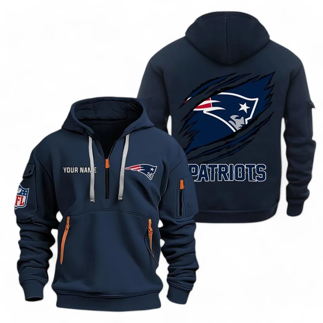 Performance Hoodie Half Zipper, Fan Edition Logo NFL700 - Navy