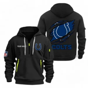 Training Hoodie Half Zipper, Fan-Friendly Logo Design NFL700 - Black