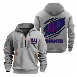 Performance Hoodie Half Zipper, Fan Edition Logo NFL700 - Gray