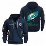 Performance Hoodie Half Zipper, Fan Edition Logo NFL700 - Navy