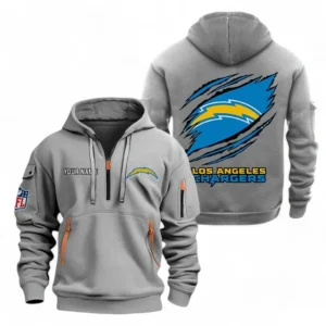Performance Hoodie Half Zipper, Fan Edition Logo NFL700 - Gray