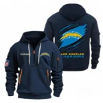 Outdoor Half-Zip Hoodie, Team Spirit Logo Design NFL700 - Navy