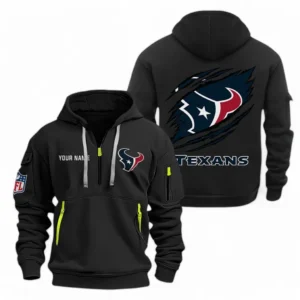 Training Hoodie Half Zipper, Fan-Friendly Logo Design NFL700 - Black