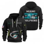 Urban Streetwear Hoodie, Half-Zip with Exclusive Logo NFL780 - Black