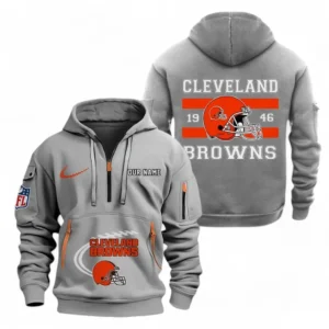 Performance Hoodie Half Zipper, Fan Edition Logo NFL780 - Gray