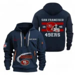 Outdoor Half-Zip Hoodie, Team Spirit Logo Design NFL780 - Navy