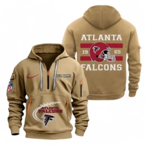 Training Hoodie Half Zipper, Fan-Friendly Logo Design NFL780 - Khaki