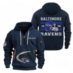 Performance Hoodie Half Zipper, Fan Edition Logo NFL780 - Navy