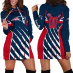 Blue Pride Hoodie Dress Women, Casual Women's Hoodie Dress PTHDDEP00