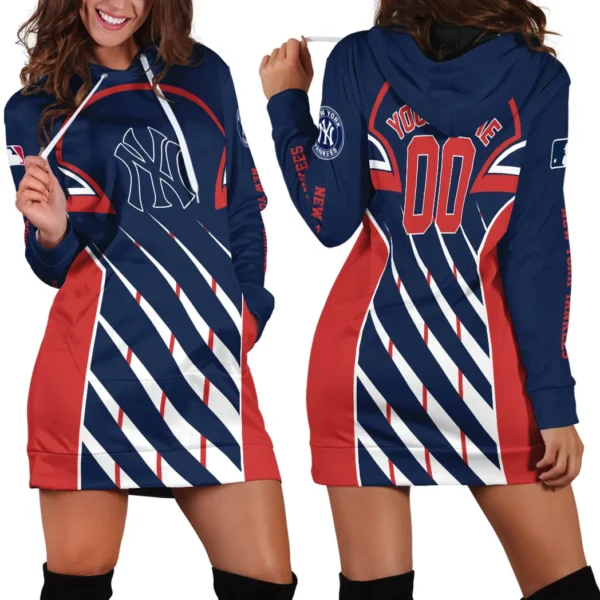 Bold Passion Spirit Hoodie Dress Custom Name, Streetwear Women's Hoodie Dress PTHDD000MLB091825NYY