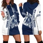 Timeless Fan Unity Hoodie Dress, Classic Women's Hoodie Dress For Baseball Fans PTHDD000MLB092025NYY