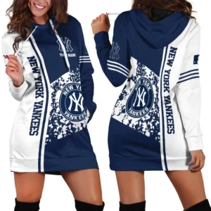Timeless Fan Unity Hoodie Dress, Classic Women's Hoodie Dress For Baseball Fans PTHDD000MLB092025NYY