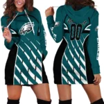 Eagle Crew Hoodie Dress Women, Streetwear Women's Hoodie Dress PTHDDPE00