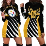 Black Pride Hoodie Dress Women, Heritage Fan Hoodie Dress PTHDDPS00