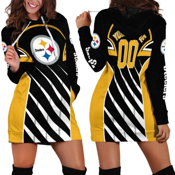 Black Pride Hoodie Dress Women, Heritage Fan Hoodie Dress PTHDDPS00
