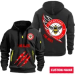 Performance Hoodie Half Zipper, Fan Edition Logo SPO012 - Black