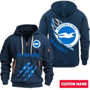 Training Hoodie Half Zipper, Fan-Friendly Logo Design SPO012 - Navy