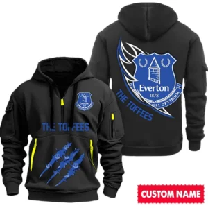 Fan Gift Hoodie Half Zipper, Sports-Inspired Logo Design SPO012 - Black