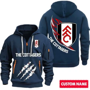 Everyday Hoodie Half Zipper, Athletic-Inspired Logo SPO012 - Navy