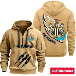 Training Hoodie Half Zipper, Fan-Friendly Logo Design SPO012 - Khaki