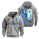 Urban Streetwear Hoodie, Half-Zip with Exclusive Logo SPO038 - Gray