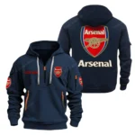 Urban Streetwear Hoodie, Half-Zip with Exclusive Logo SPO041 - Navy
