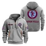 Outdoor Half-Zip Hoodie, Team Spirit Logo Design SPO041 - Gray