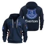 Everyday Hoodie Half Zipper, Athletic-Inspired Logo SPO041 - Navy
