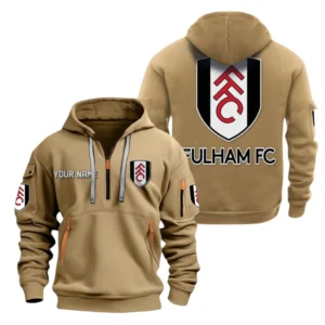 Outdoor Half-Zip Hoodie, Team Spirit Logo Design SPO041 - Khaki