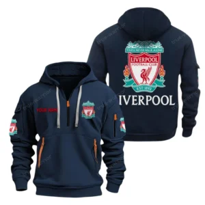 Urban Streetwear Hoodie, Half-Zip with Exclusive Logo SPO041 - Navy