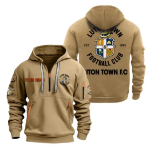 Performance Hoodie Half Zipper, Fan Edition Logo SPO041 - Khaki