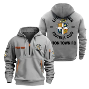 Outdoor Half-Zip Hoodie, Team Spirit Logo Design SPO041 - Gray