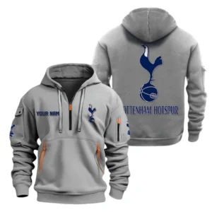 Outdoor Half-Zip Hoodie, Team Spirit Logo Design SPO041 - Gray