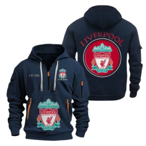 Urban Streetwear Hoodie, Half-Zip with Exclusive Logo SPO061 - Navy