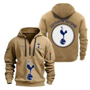 Fan Gift Hoodie Half Zipper, Sports-Inspired Logo Design SPO061 - Khaki