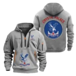 Outdoor Half-Zip Hoodie, Team Spirit Logo Design SPO061 - Gray