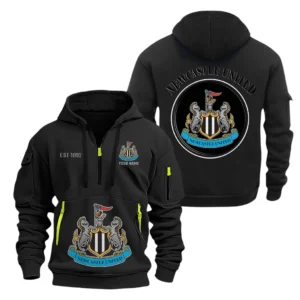 Training Hoodie Half Zipper, Fan-Friendly Logo Design SPO061 - Black