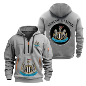 Fan Gift Hoodie Half Zipper, Sports-Inspired Logo Design SPO061 - Gray