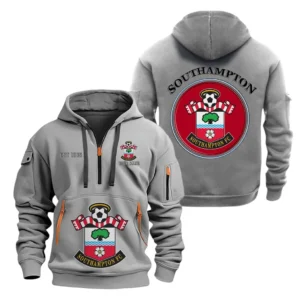 Performance Hoodie Half Zipper, Fan Edition Logo SPO061 - Gray