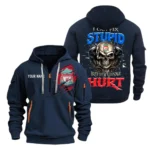 Urban Streetwear Hoodie, Half-Zip with Exclusive Logo SPO101 - Navy