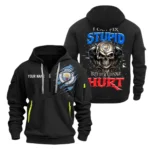 Outdoor Half-Zip Hoodie, Team Spirit Logo Design SPO101 - Black
