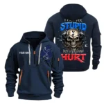 Training Hoodie Half Zipper, Fan-Friendly Logo Design SPO101 - Navy